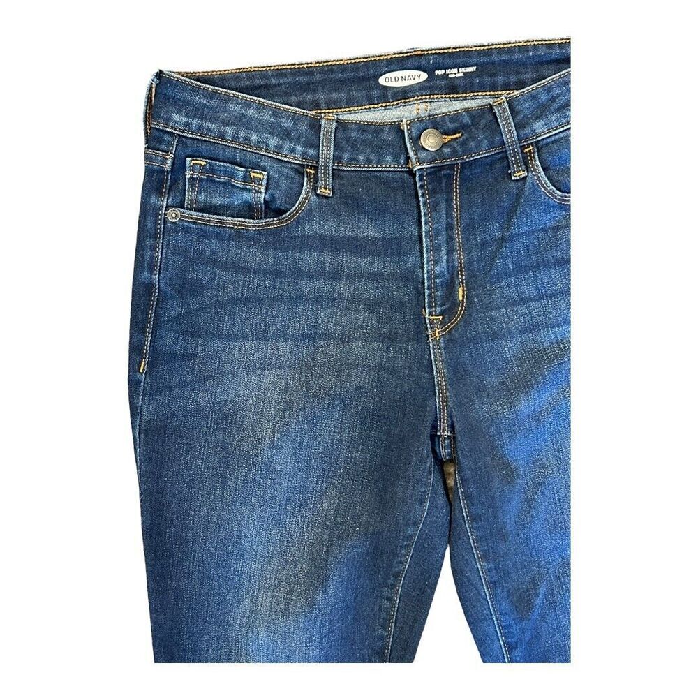 Old Navy Pop Icon Skinny Mid Rise Denim Jeans Womens Size 8 Medium Wash Blue - Picture 2 of 8